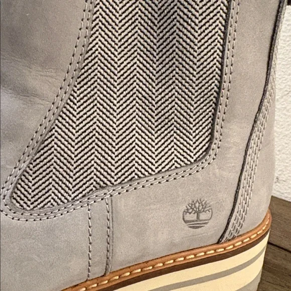 [Timberland] Courmayeur Valley Chelsea Leather Boots w/ Herringbone Women’s 10 - Picture 9 of 12